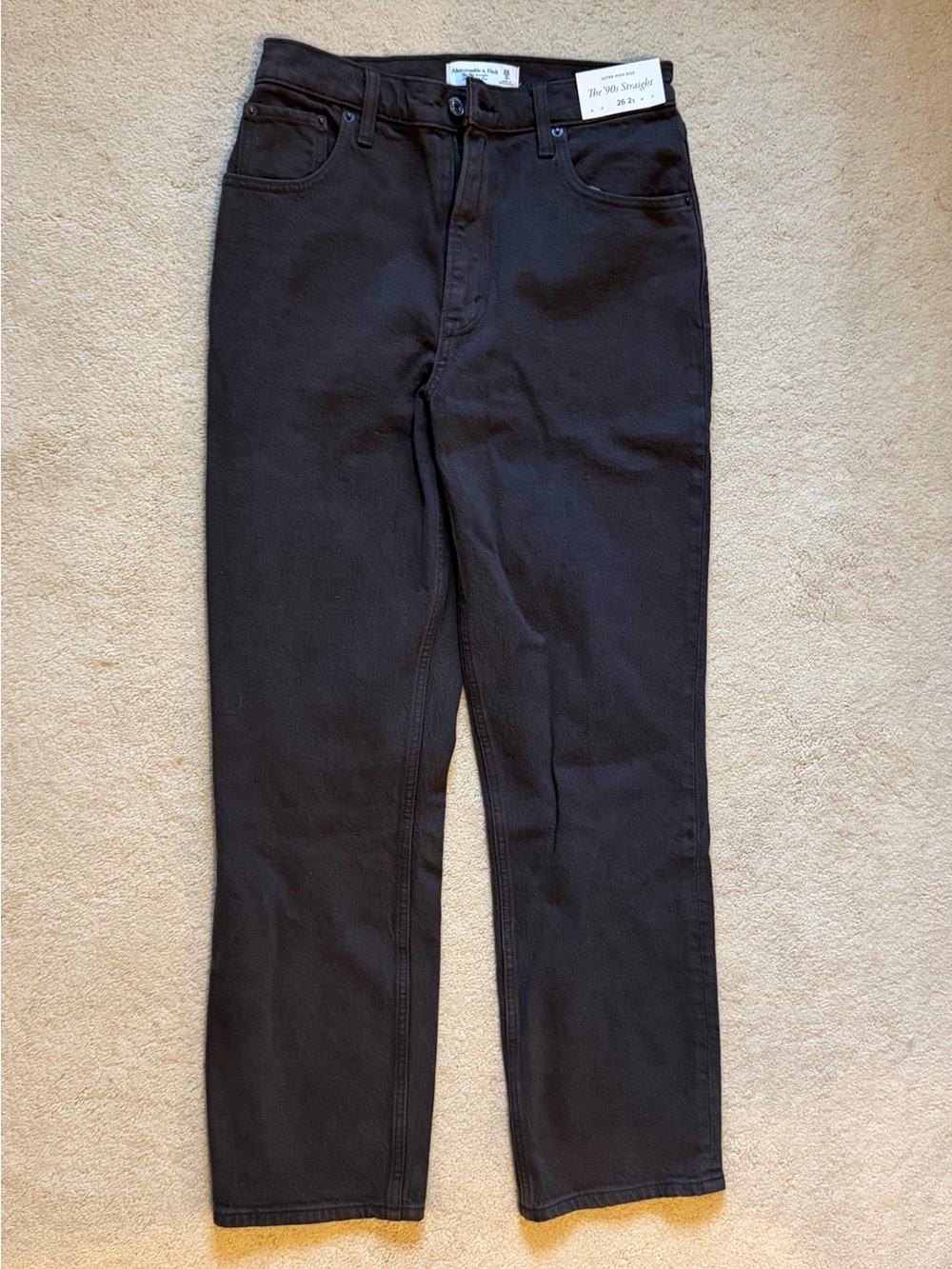 Abercrombie & Fitch Women's Black Straight Leg Jeans